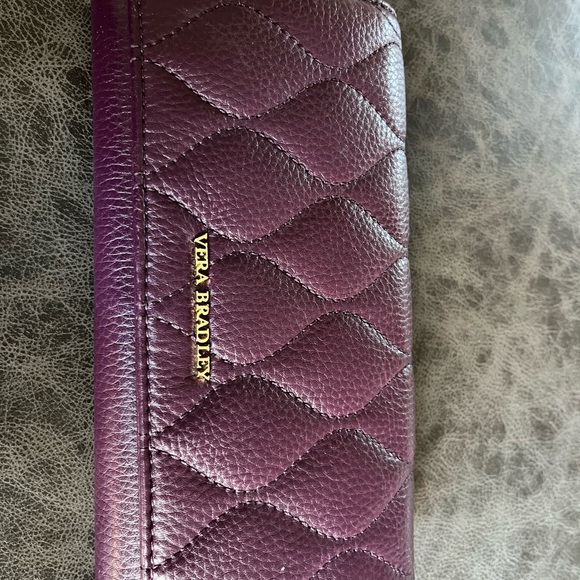 Vera Bradley Plum Wallet - Picture 2 of 5